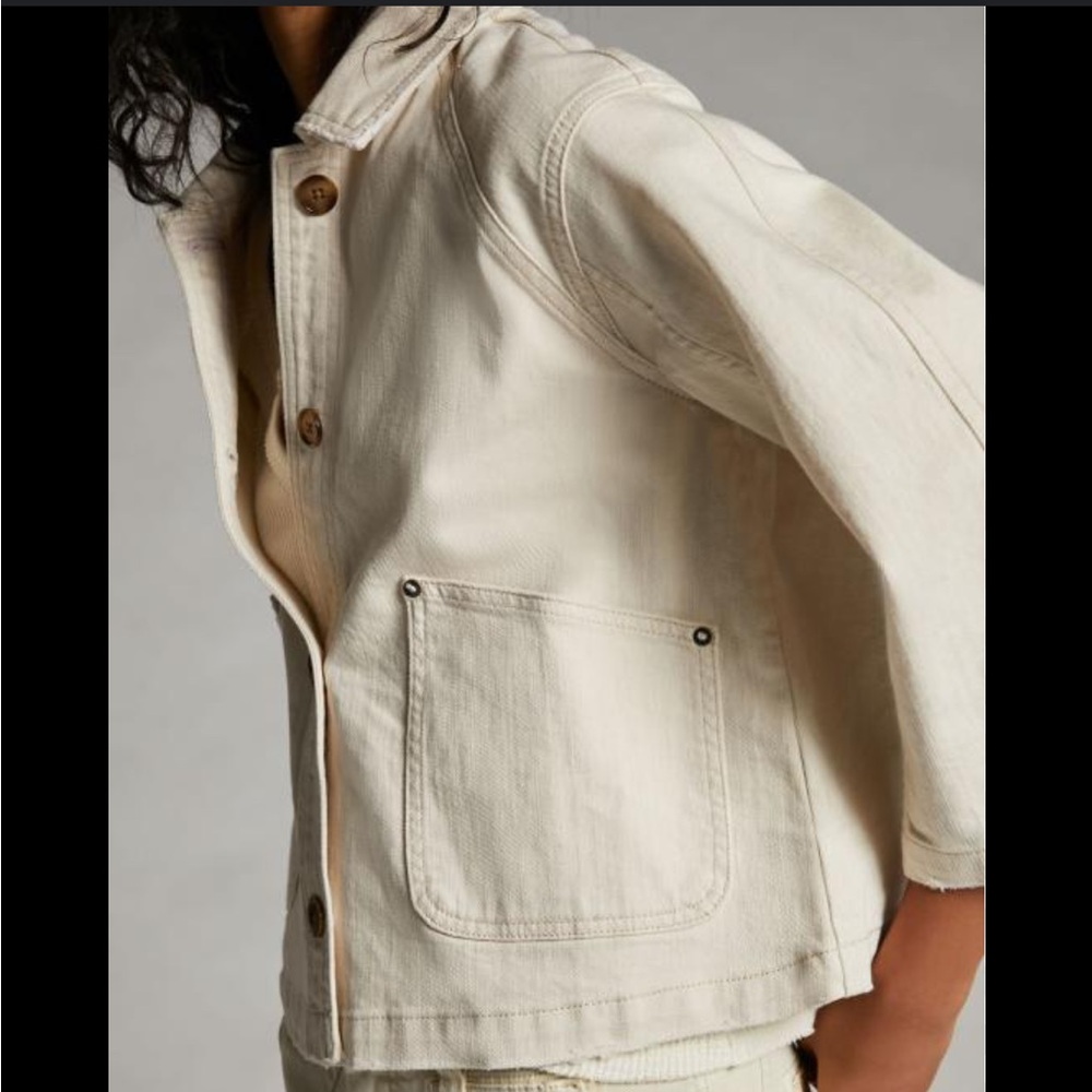 Pilcro Bell-Sleeved Denim Trucker Jacket